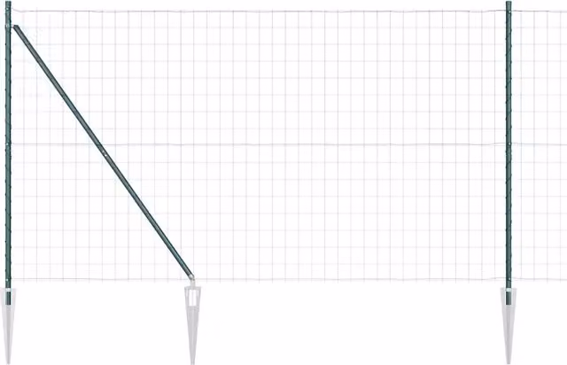 Recinzione da Giardino Design In in Acciaio e PVC Verde L: 10 m, H: 1,5 m – 1
