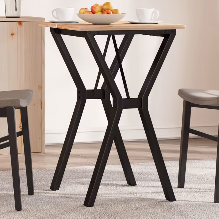 vidaXL Gambe per Tavolo da Pranzo a Y in Acciaio Verniciato Nero L/P/H: 50 x 40 x 73 cm