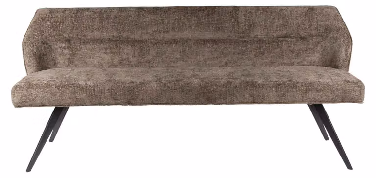 FURNLUX Divano da sala da pranzo Pull Grigio Marrone e Nero 188 cm / Colore principale: marrone / Dimensioni: 188 x 84 x 53 cm