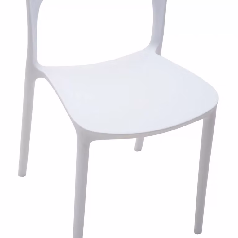 Set di 4 sedie moderne impilabili in polipropilene bianco Mobili 2G