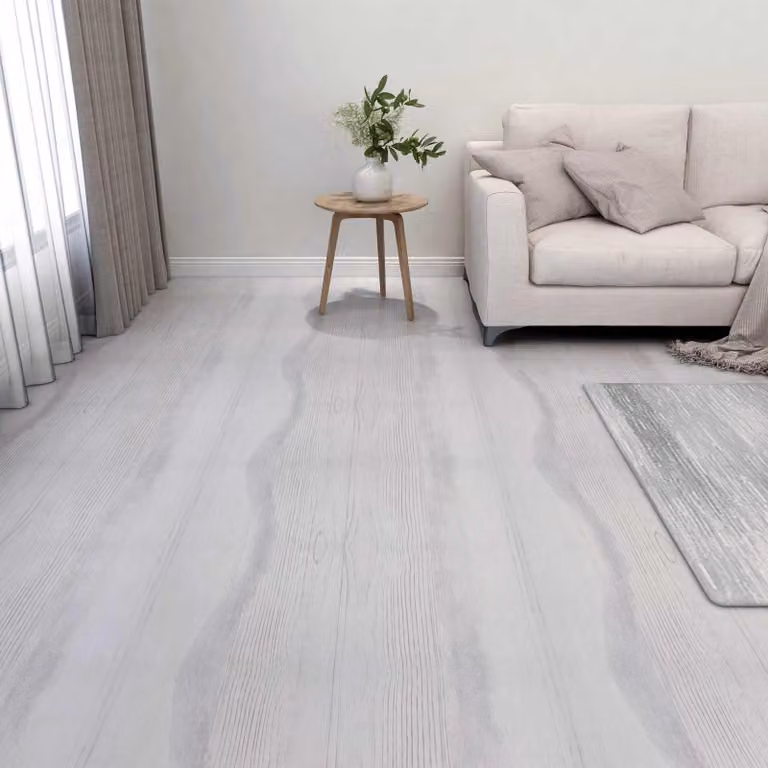 vidaXL Piastrelle in PVC Autoadesive Bianche e Grigie, 5,11 m² (55 pezzi)