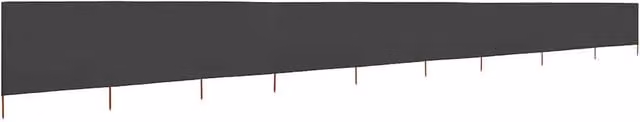 Paravento vidaXL a 9 Pannelli in Tessuto e Legno, Colore Antracite, L: 1200 cm, H: 160 cm