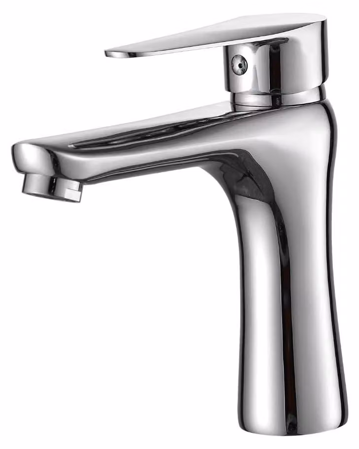 Miscelatore monocomando per lavabo, cromato, dal design moderno, adatto a tutti gli stili
