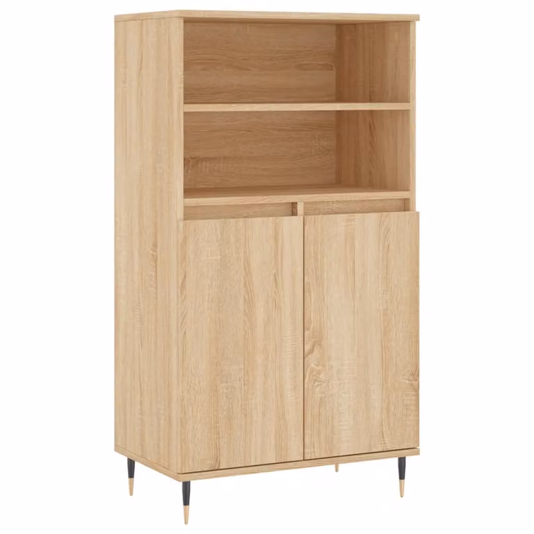 Credenza Rovere Sonoma 60x36x110 cm in Legno Multistrato