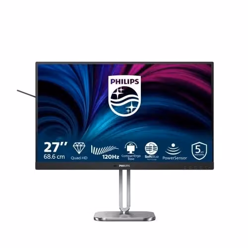 Monitor PC Philips Serie 4000 27B2N4500/00 da 27 pollici, Pannello IPS Quad HD 2560 x 1440 pixel, Grigio – 2