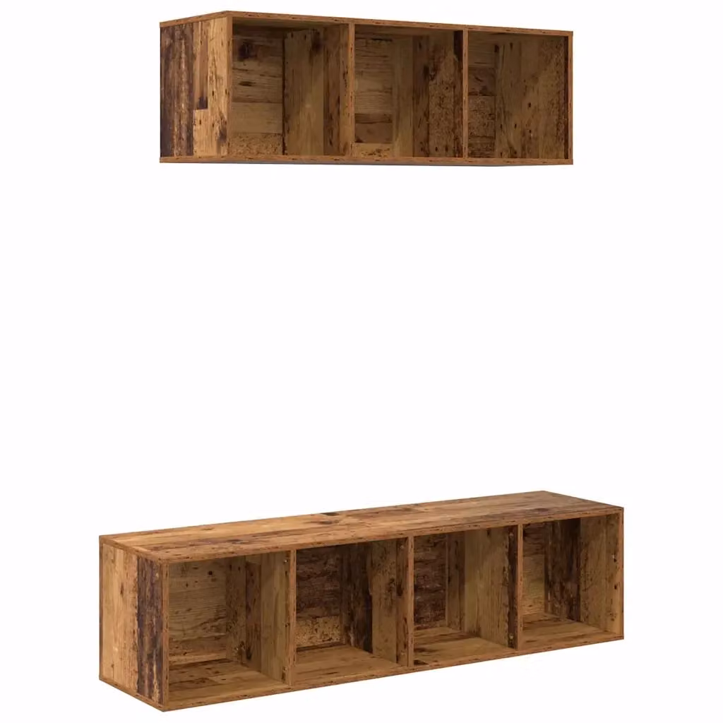 Set di 2 mobili TV moderni vidaXL in legno color marrone per soggiorno – 2