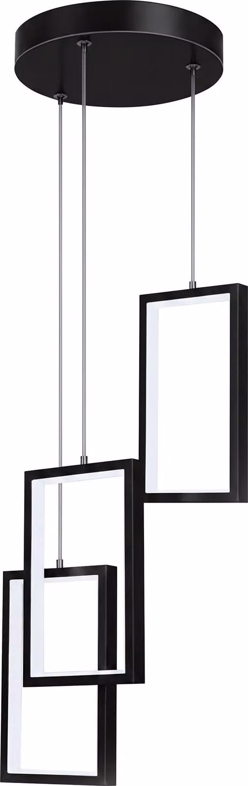 Lampadario A Sospensione Toolight Lhj087-3Cp Black White