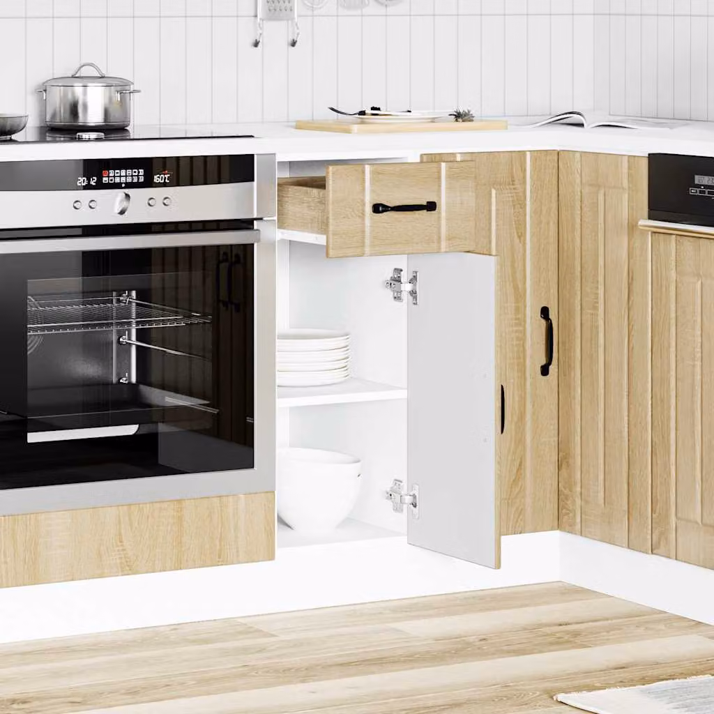 vidaXL Base da Cucina Lucca Rovere Sonoma in Legno Multistrato