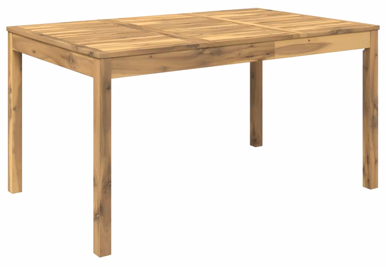 Tavolo da giardino bianco, dimensioni 147 x 88,5 x 75 cm, in legno massello di acacia