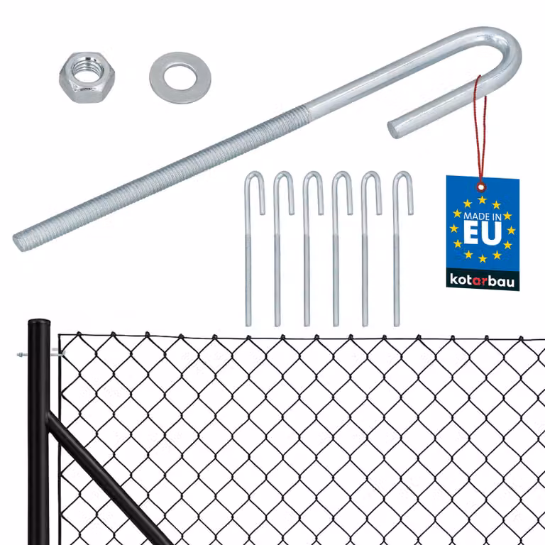KOTARBAU® 6 Pezzi Tendifilo per Recinzione M6 Tenditore Filo Tendicavo per Filo Acciaio Tendifilo Aperto Gancio a Vite con Dado e Rondella Argento