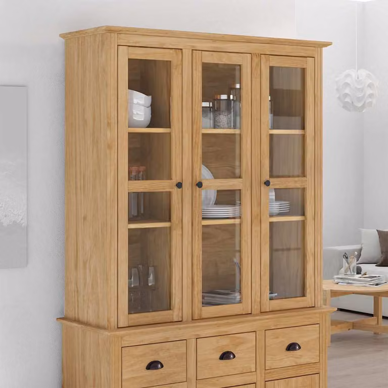 Armadio con Porte in Vetro vidaXL BODO Marrone Miele