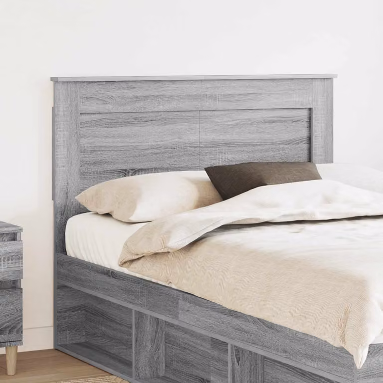 Testiera per letto moderna vidaXL in legno ingegnerizzato grigio opaco
