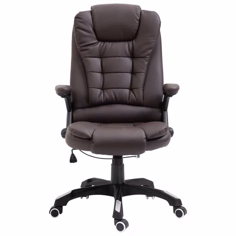 vidaXL Sedia da ufficio in Pelle finta marrone