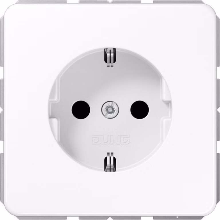 Jung CD 1520 BFKIWW Presa di corrente con protezione tattile avanzata bianco alpino CD 500