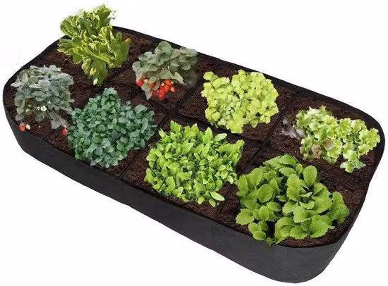 Serra di grandi dimensioni, aiuola rialzata per fiori e ortaggi con 6 barre di sostegno, vaso rettangolare rialzato per ortaggi e fiori, vaso da giardino e da fiori per esterni, adatto a ortaggi, fiori e piante (120 x 60 x 30 cm)
