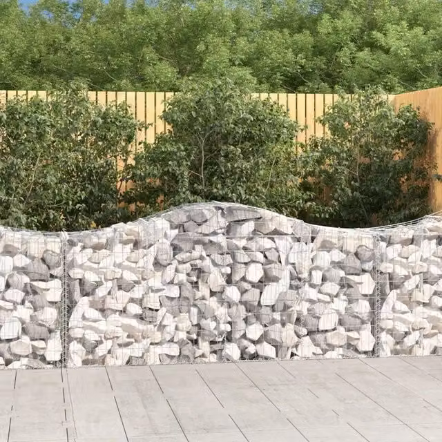 Set di 50 Cesti Gabbioni ad Arco Videx in Acciaio Zincato Argento L: 200 cm, P: 50 cm, H: 80/100 cm – 1