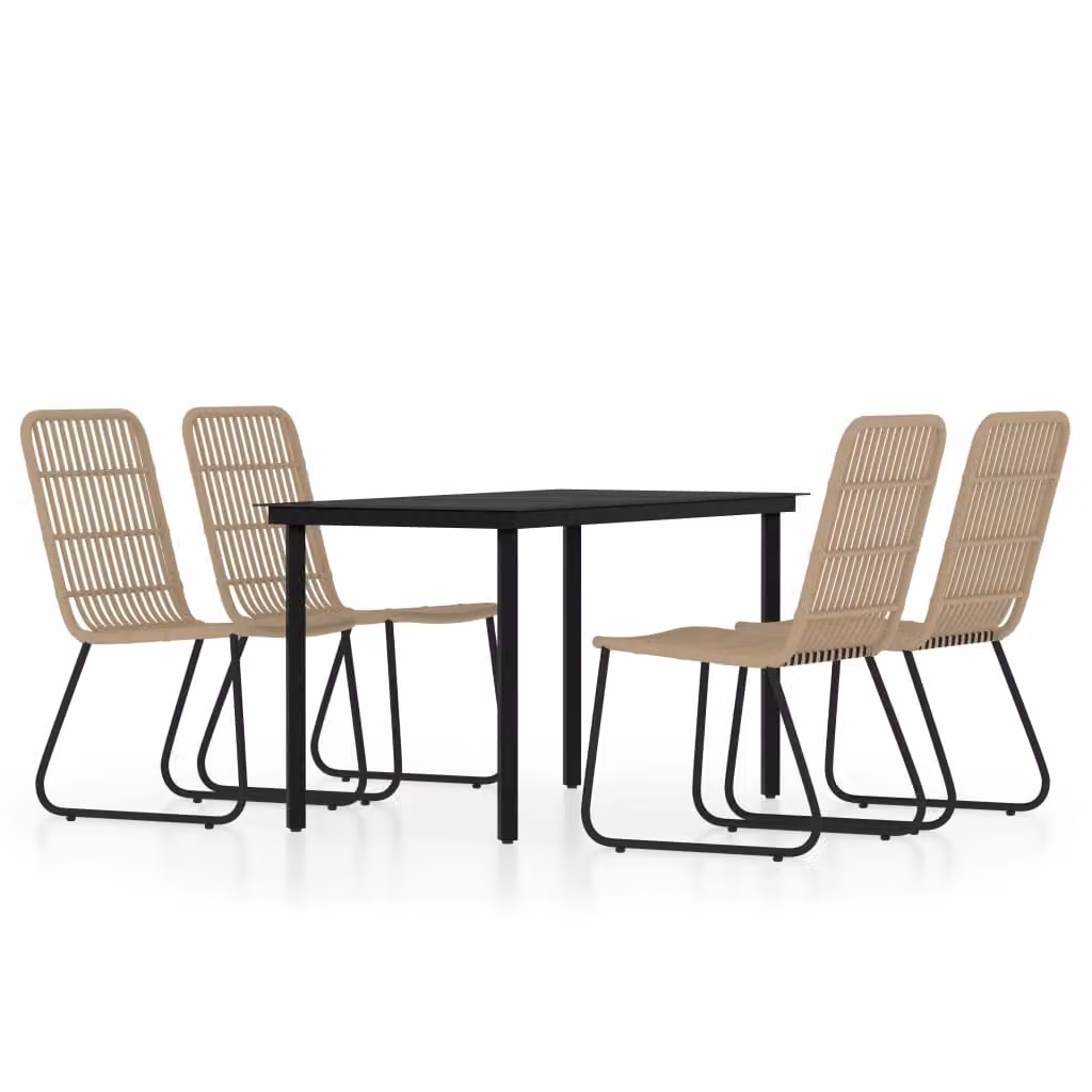 Set Mobili da Pranzo per Giardino 5 pz Rovere