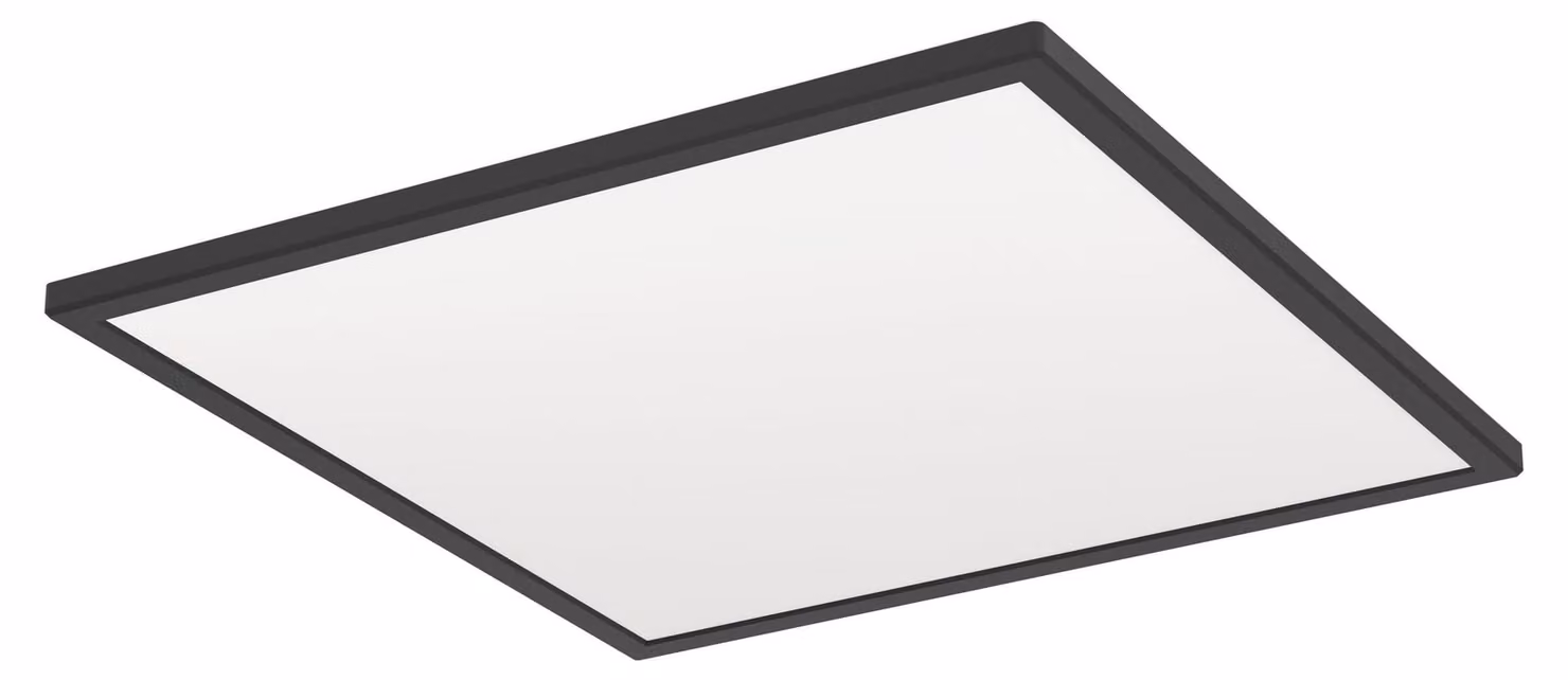 ROVITO-Z Lampada a parete/soffitto Illuminazione - L50 x L50 x H3,2 cm - nero - 17W incl. - IP44