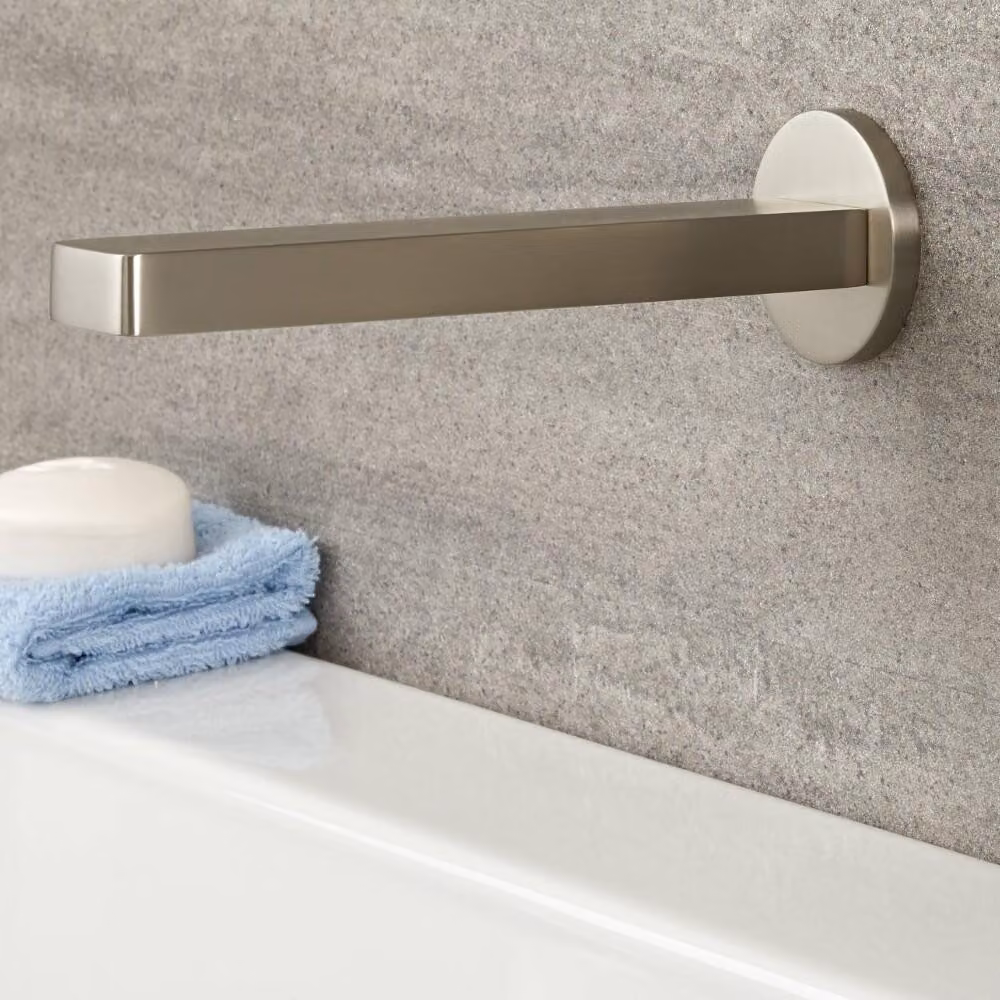 Erogatore a Parete per Lavabo o Vasca da Bagno - Nichel Spazzolato - Aldwick