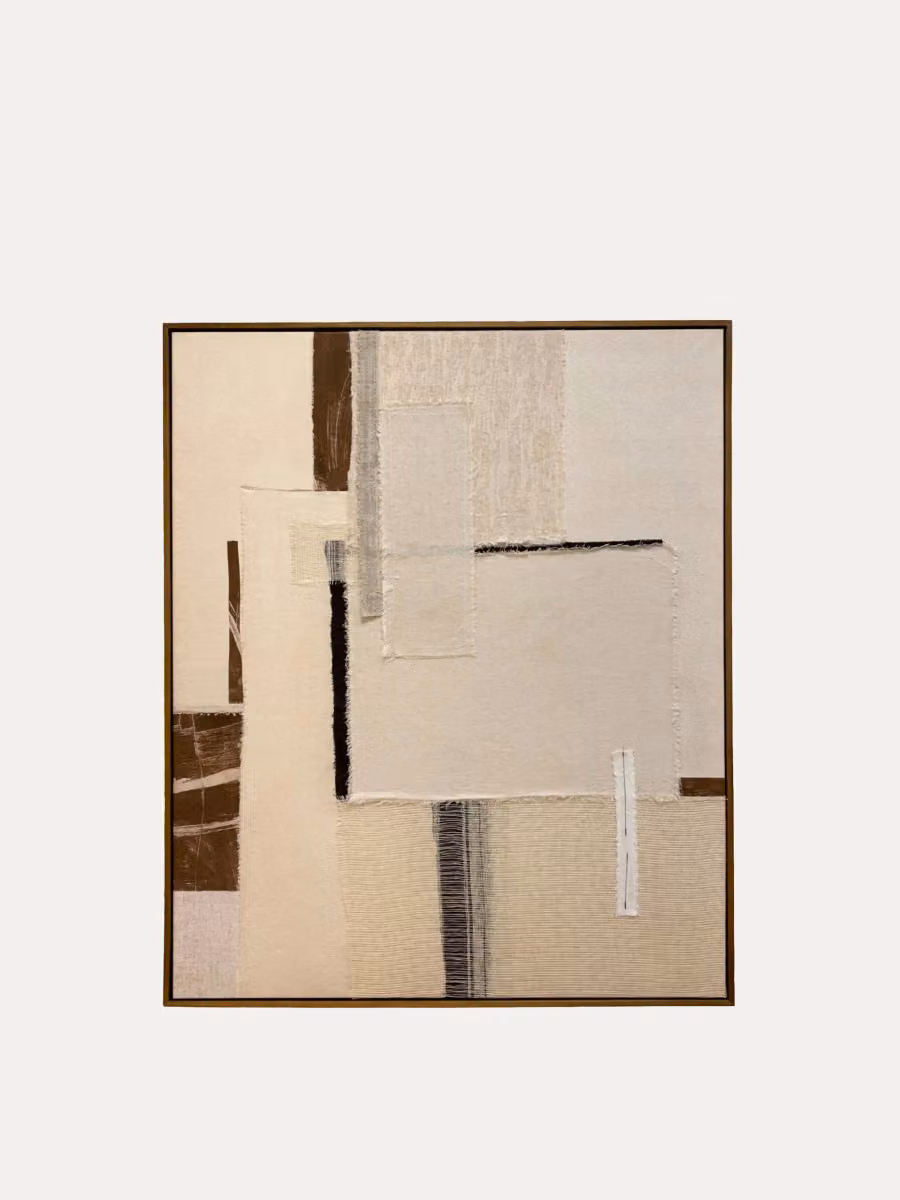 Quadro astratto Tide Kenay Home, colori grigio, beige e marrone, L: 80 cm, H: 100 cm – 2