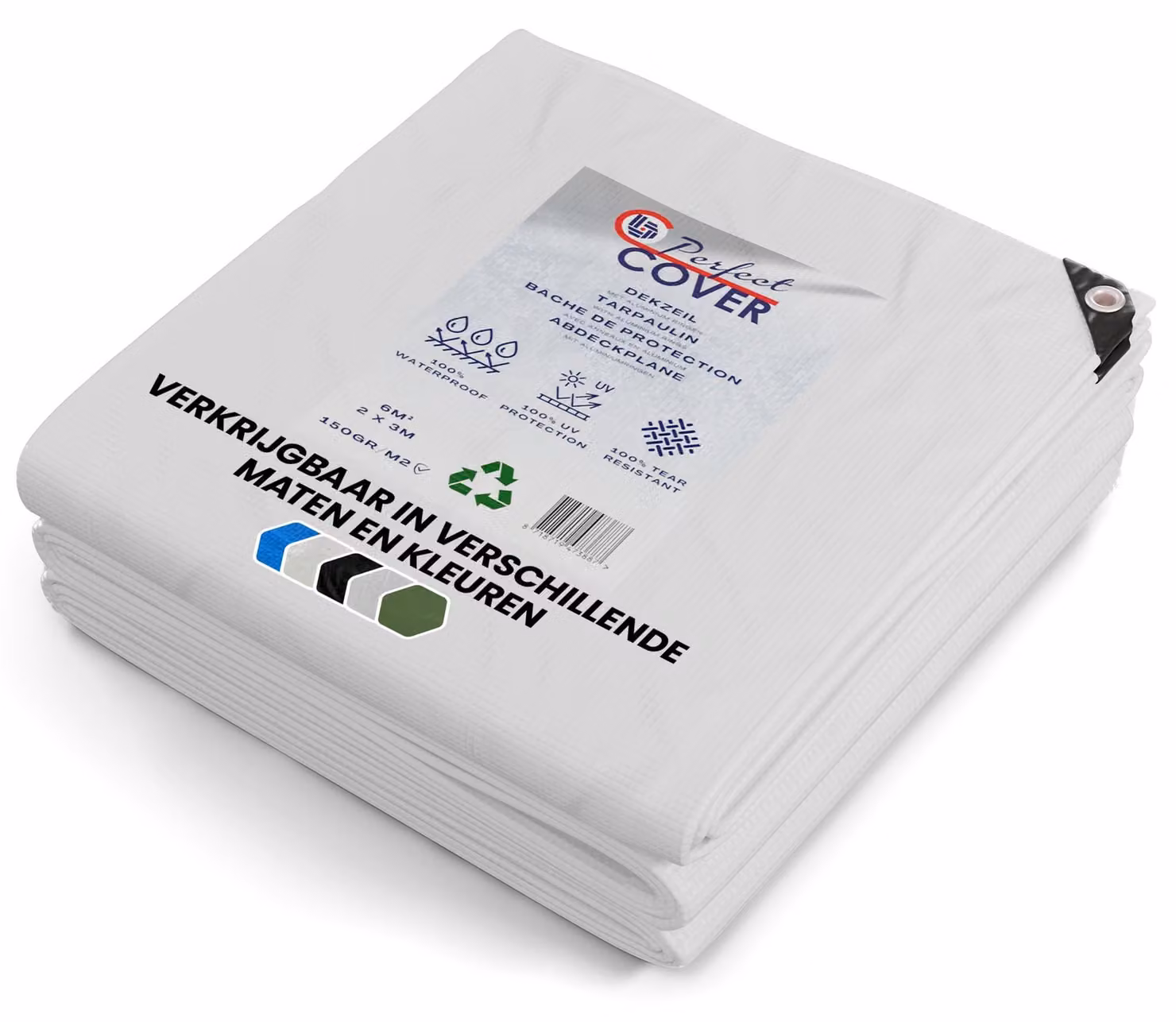 Telo protettivo, dimensioni 4 x 6 metri, 150 g/m², colore bianco, impermeabile, ideale per proteggere i mobili da giardino
