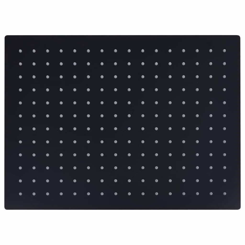 Testa Doccia a Pioggia Acciaio Inox 40x30 cm Rettangolare Nera