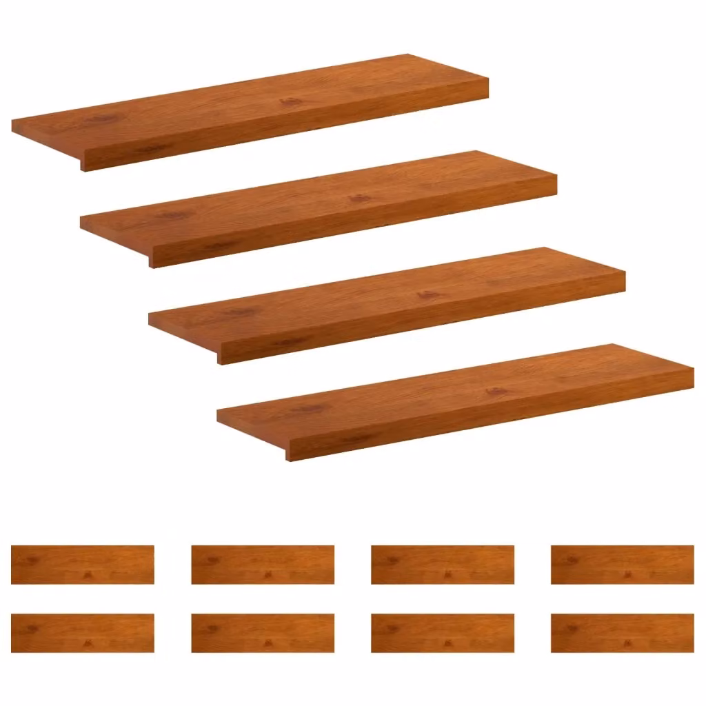 Set di 12 gradini per scale vidaXL in legno effetto rovere marrone, L 90 x P 25 x H 2 cm – 2