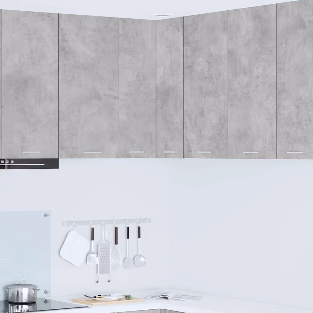 Armadio pensile da cucina moderno vidaXL in MDF, Grigio e Bianco, L/P/H: 57 x 57 x 80 cm