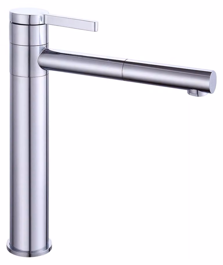 Rubinetto per lavabo, rotazione a 360 gradi, costruzione resistente, colore argento, attacco G3/8
