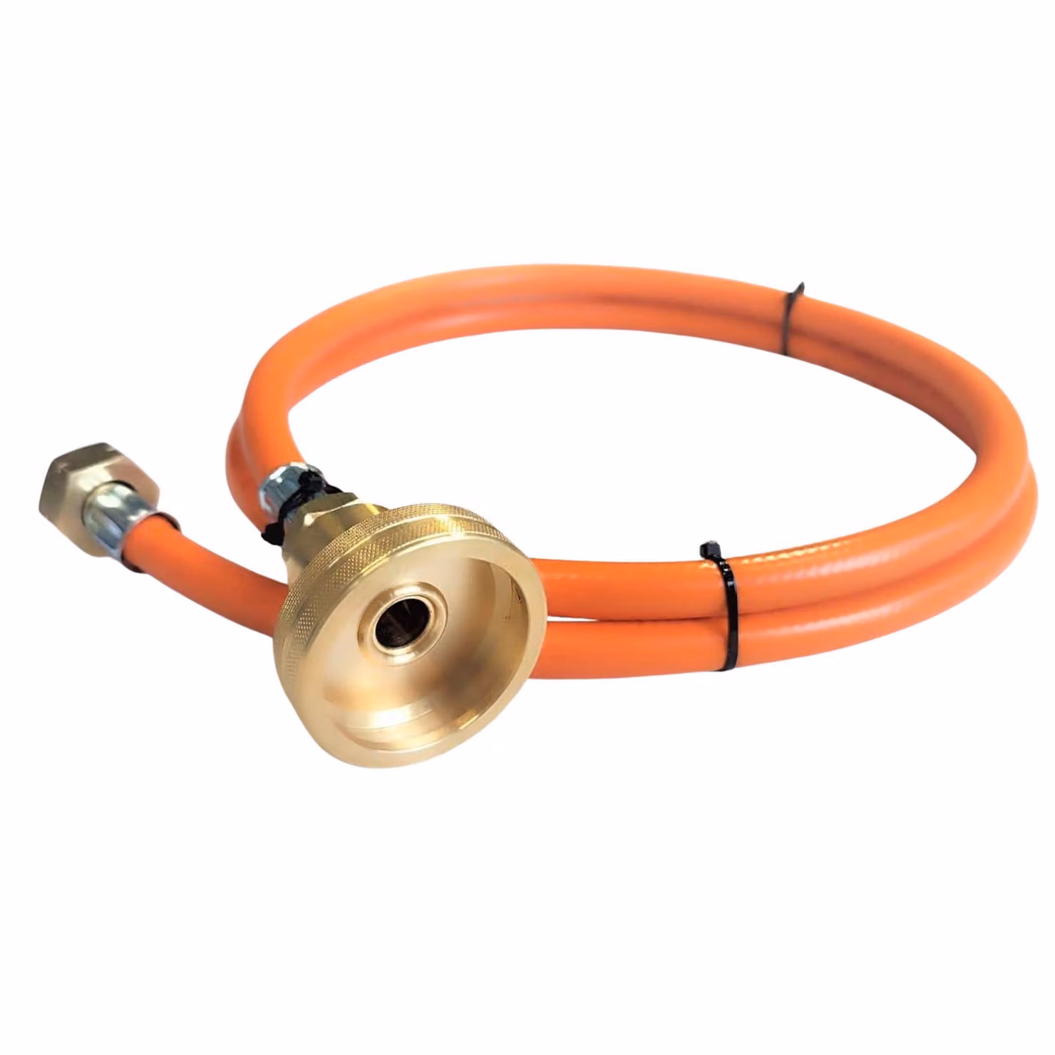Tubo flessibile per rifornimento di gas propano-butano Zatechs 1 m 20 bar Ø9,0 mm 21,8 mm filettatura interna x 21,8 mm filettatura esterna per bombole di gas DISH Camper stazione di rifornimento