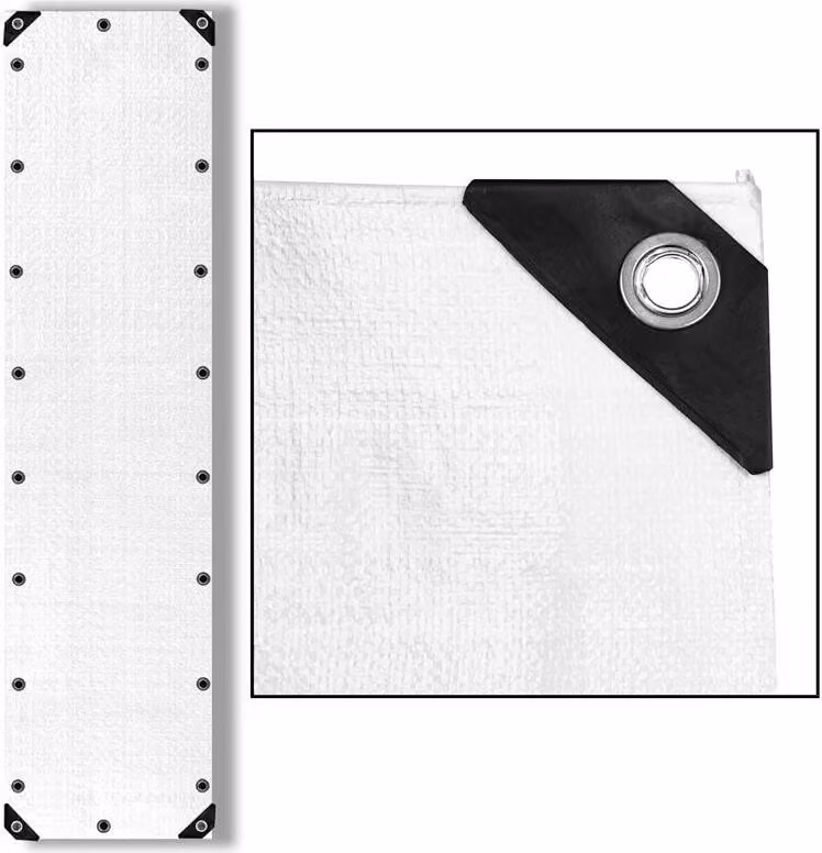 Telone industriale legno 180 g/m² bianco 1,5x6 m protezione film sabbia PE edilizia