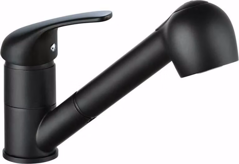 Low kitchen mixer tap - EDOUARD ROUSSEAU - ARES - Black