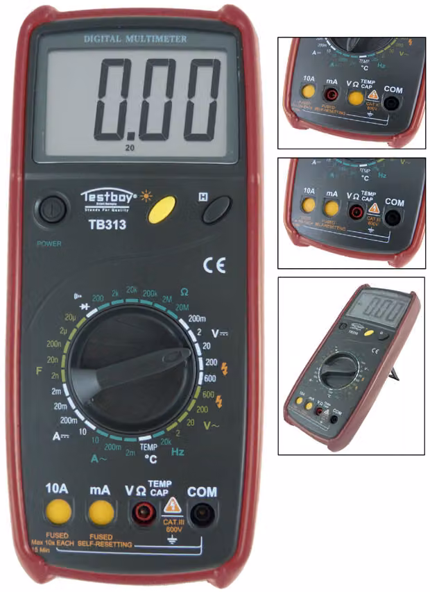 Testboy 79904 Multimetro digitale 313 - con protezione automatica del campo di misura