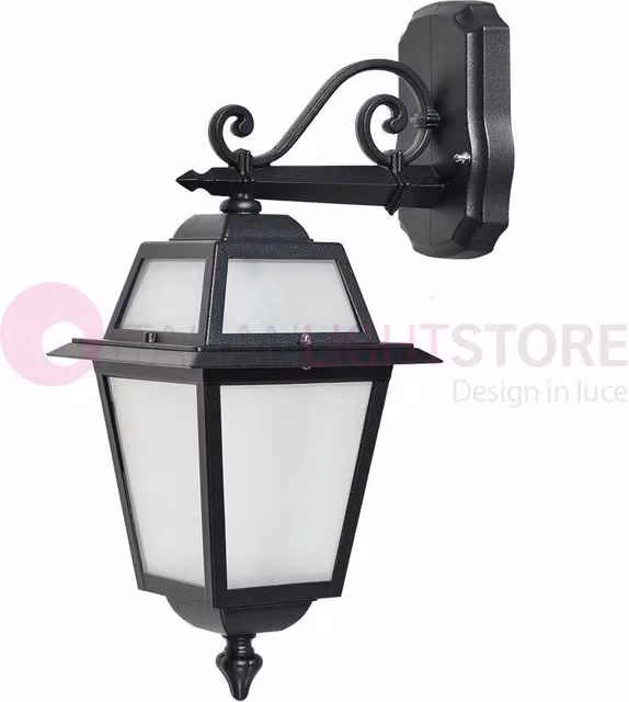 Artemide Gardenlight Lampada da Parete da Esterno Classica in Metallo e Vetro Grigio e Nero con Luce Up/Down