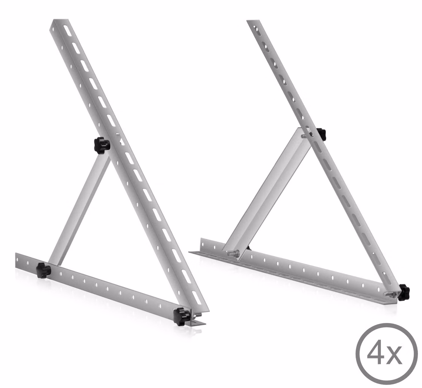 Supporto universale per pannelli solari - Angolazione regolabile da 0 a 90 gradi - 71 cm di alluminio - Montaggio a pavimento - Sistema di fissaggio per pannelli solari