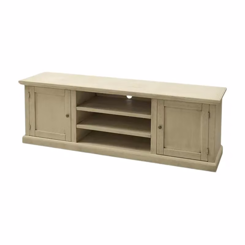 Porta TV Mobili 2G in legno stile shabby chic color bianco e beige con 2 ante L/P/H: 160 x 46 x 56 cm – 2