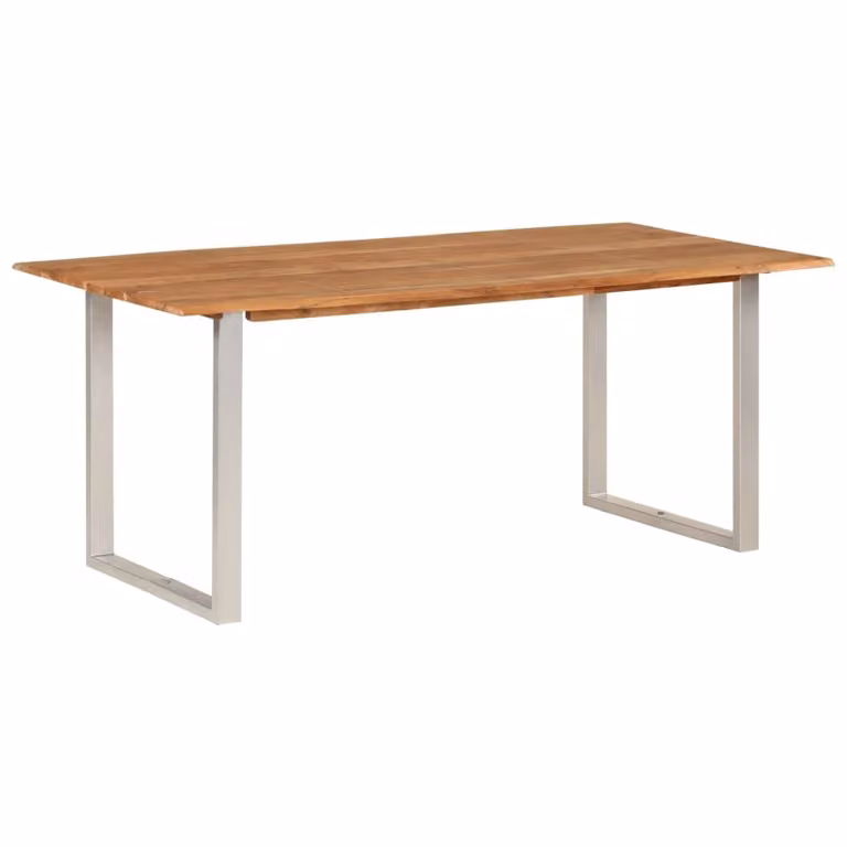 vidaXL Tavolo da pranzo 180×90×76 cm in legno massiccio di acacia - Tavolo da pranzo - Tavoli da pranzo - Tavolo da sala da pranzo - Tavoli da sala da pranzo
