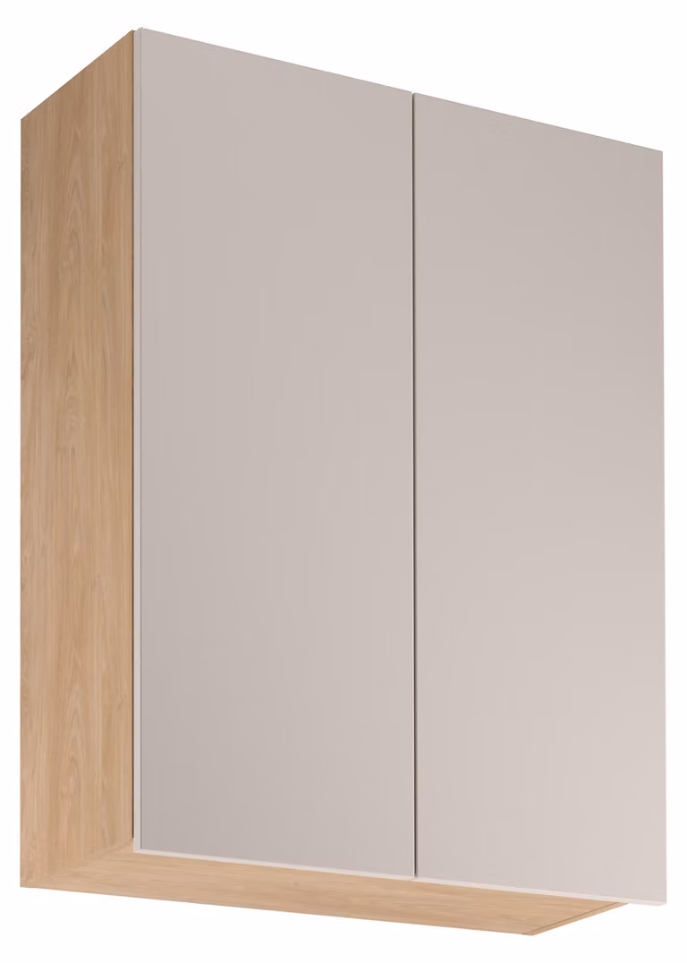 Pensile alto da cucina SALERNO - larghezza 80 cm, rovere / beige