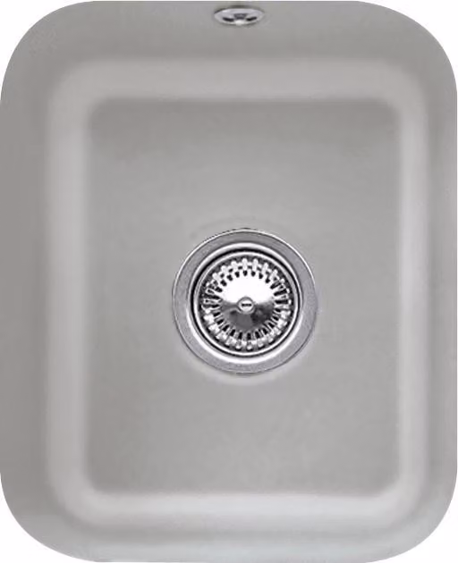 Lavello sottopiano V&B Cisterna 45 m, scarico manuale, fossile CeramicPlus