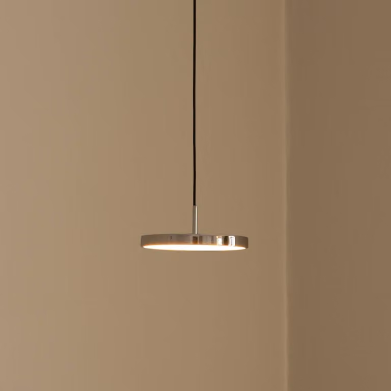 UMAGE Lampada a sospensione Asteria Micro, dimmerabile, Alluminio / Grigio / Zincato, Soggiorno / Sala da pranzo, Metallo, Design, Lampada a sospensione
