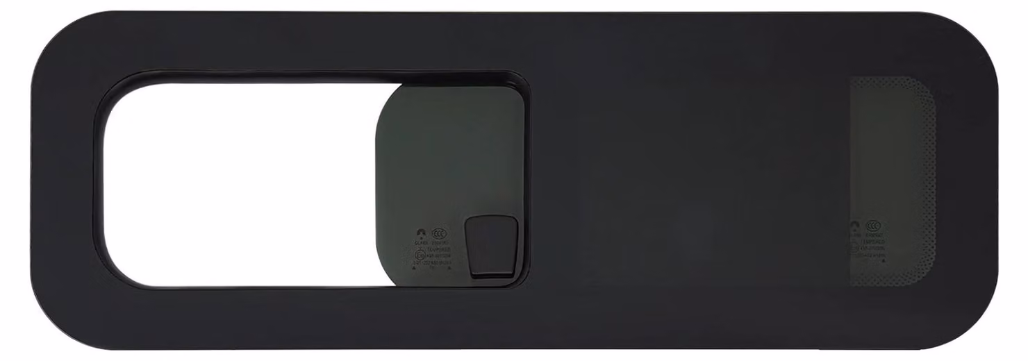Finestre per camper, vetro temperato isolante, serratura di sicurezza per la privacy, colore nero
