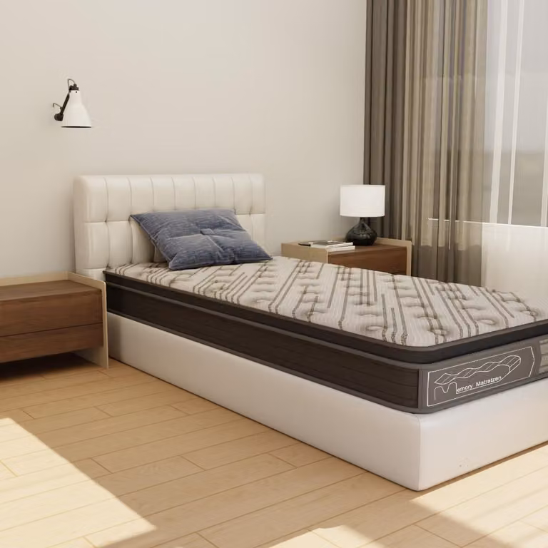 Materasso ibrido a molle insacchettate, 90x200 cm, con strato in schiuma fredda
