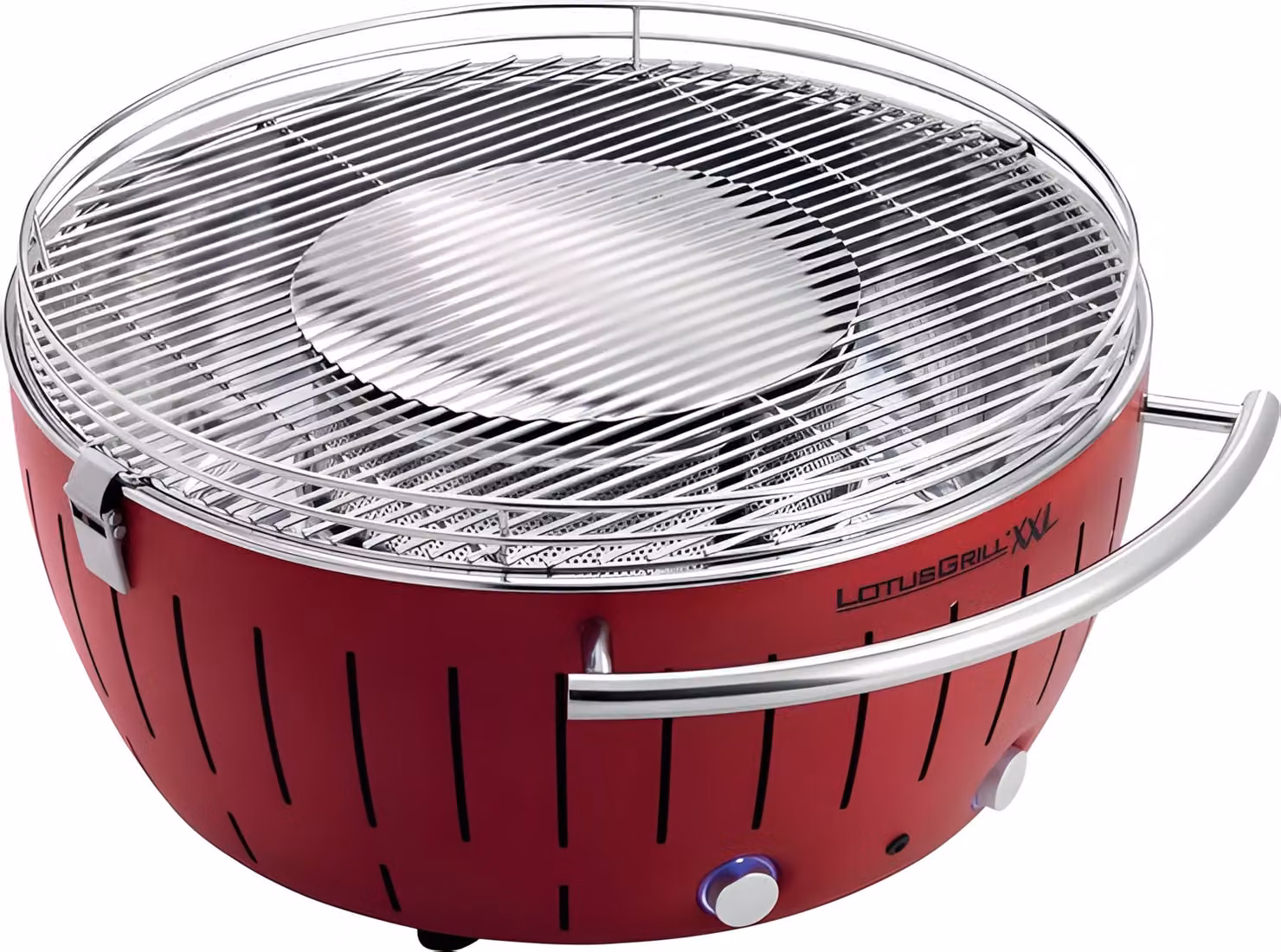 LotusGrill XXL (G600) griglia da giardino da 21,8 kg, rosso fuoco con connessione USB