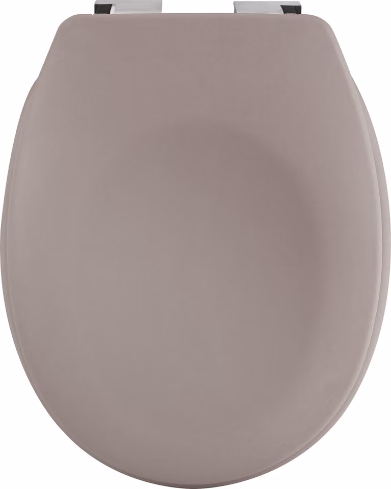 Sedile per WC Spirella Coperchio per WC Neela con chiusura ammortizzata color tortora opaco