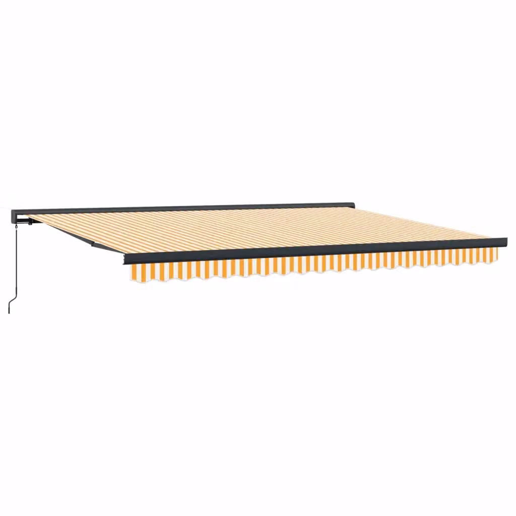 Tenda retrattile Videx in alluminio e poliestere gialla e bianca L: 450 cm, P: 300 cm – 2