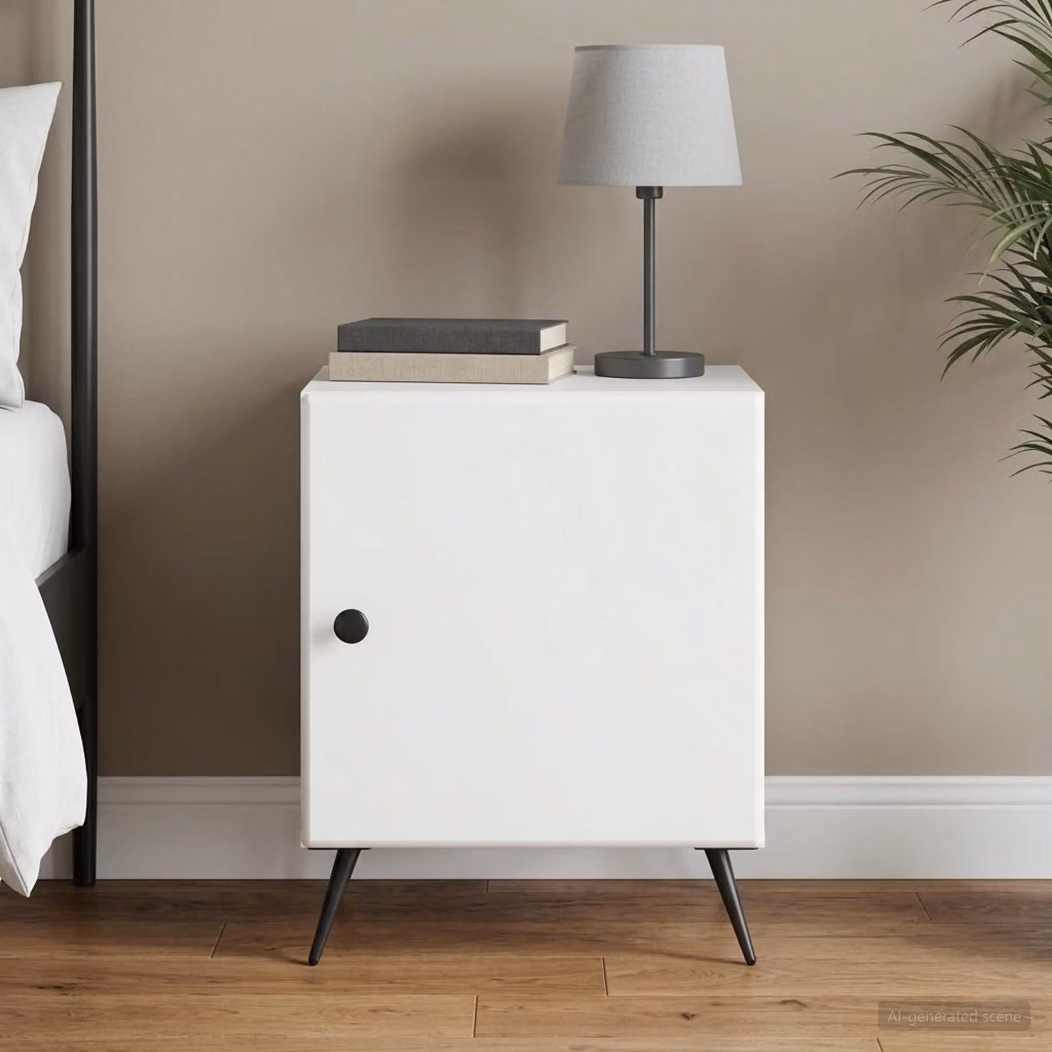 Armadio da notte vidaXL bianco in legno MDF L 43 x P 34,5 x H 50 cm