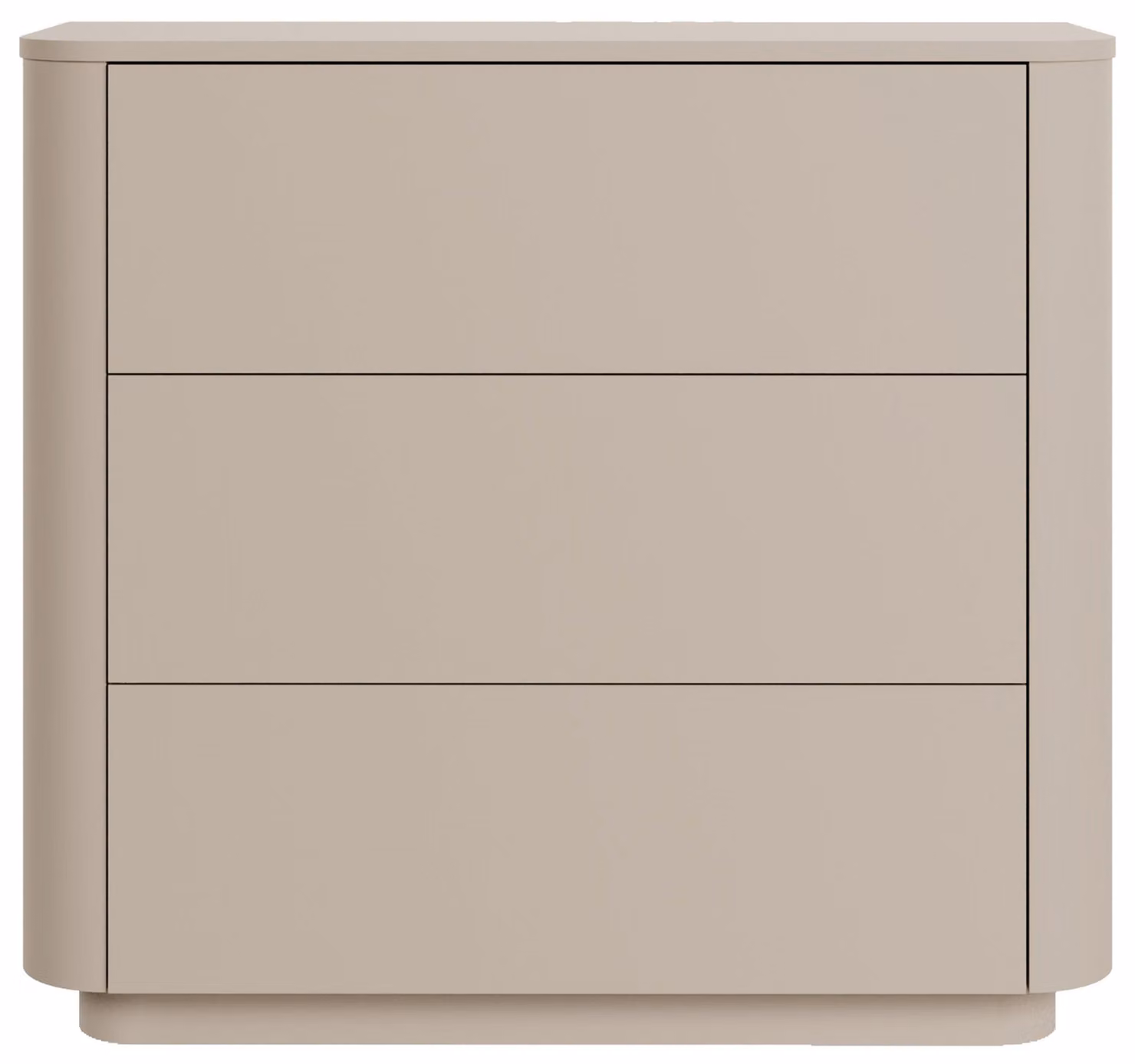 Selsey Luvio - Comodino con 3 cassetti, finitura "cashmere", 100 cm