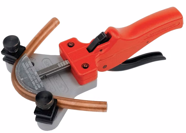 Utensile di piegatura a una mano TUBO PIEGATORE b.90deg. campo di lavoro 1/4-5/16-3/8-1/2 pollici 5 pz.