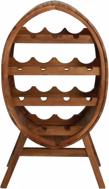 Portavini in legno massello d'acacia marrone per 13 bottiglie CFW8875706 – 1