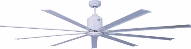 Ventilatore da soffitto a risparmio energetico GIANT bianco 203 cm con 9 pale in alluminio con telecomando 6 velocità
